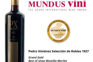 MUNDUS VINI 2016: Pedro Ximénez Selección de Robles 1927,  Grand Gold y Best of show Montilla-Moriles.