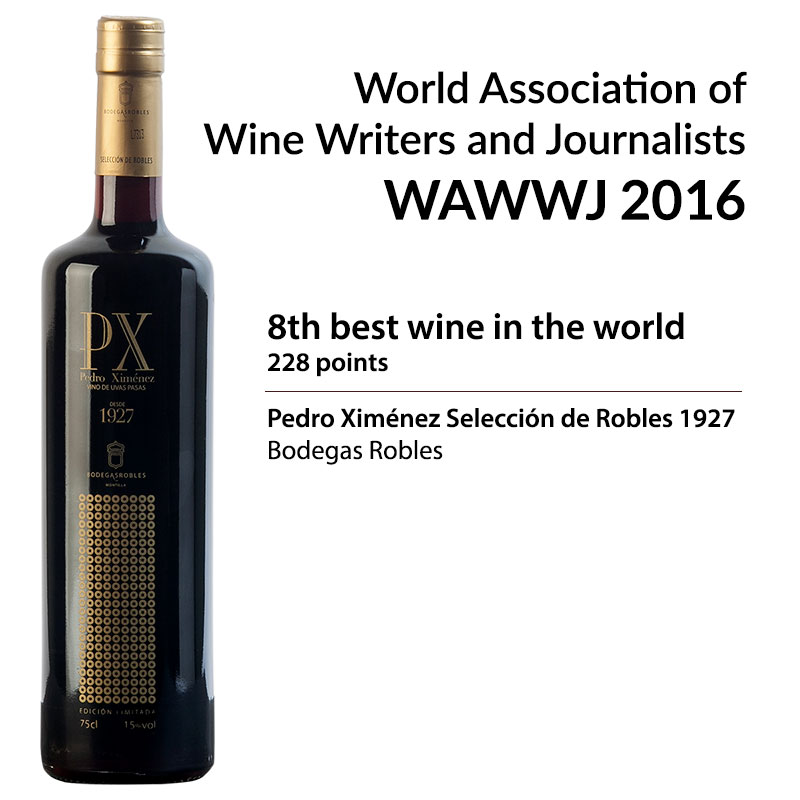 Pedro Ximénez Selección de Robles 1927, eighth best wine in the world.