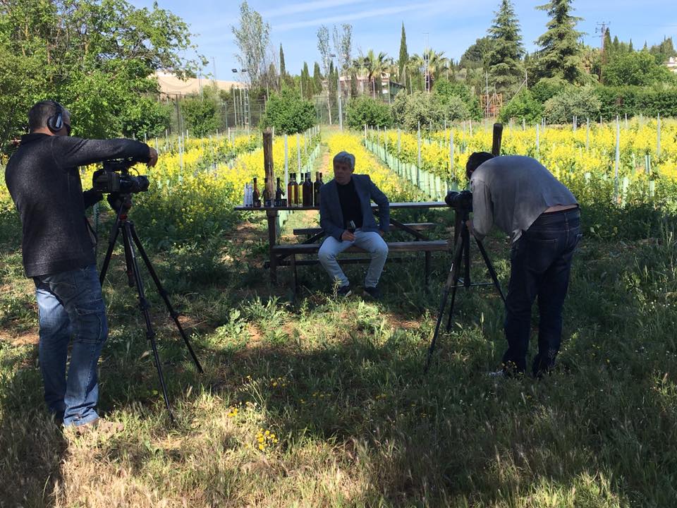 Grabación del documental sobre Bodegas Robles para su emisión en la entrega de los Premios de Agricultura y Pesca de la Junta de Andalucía.