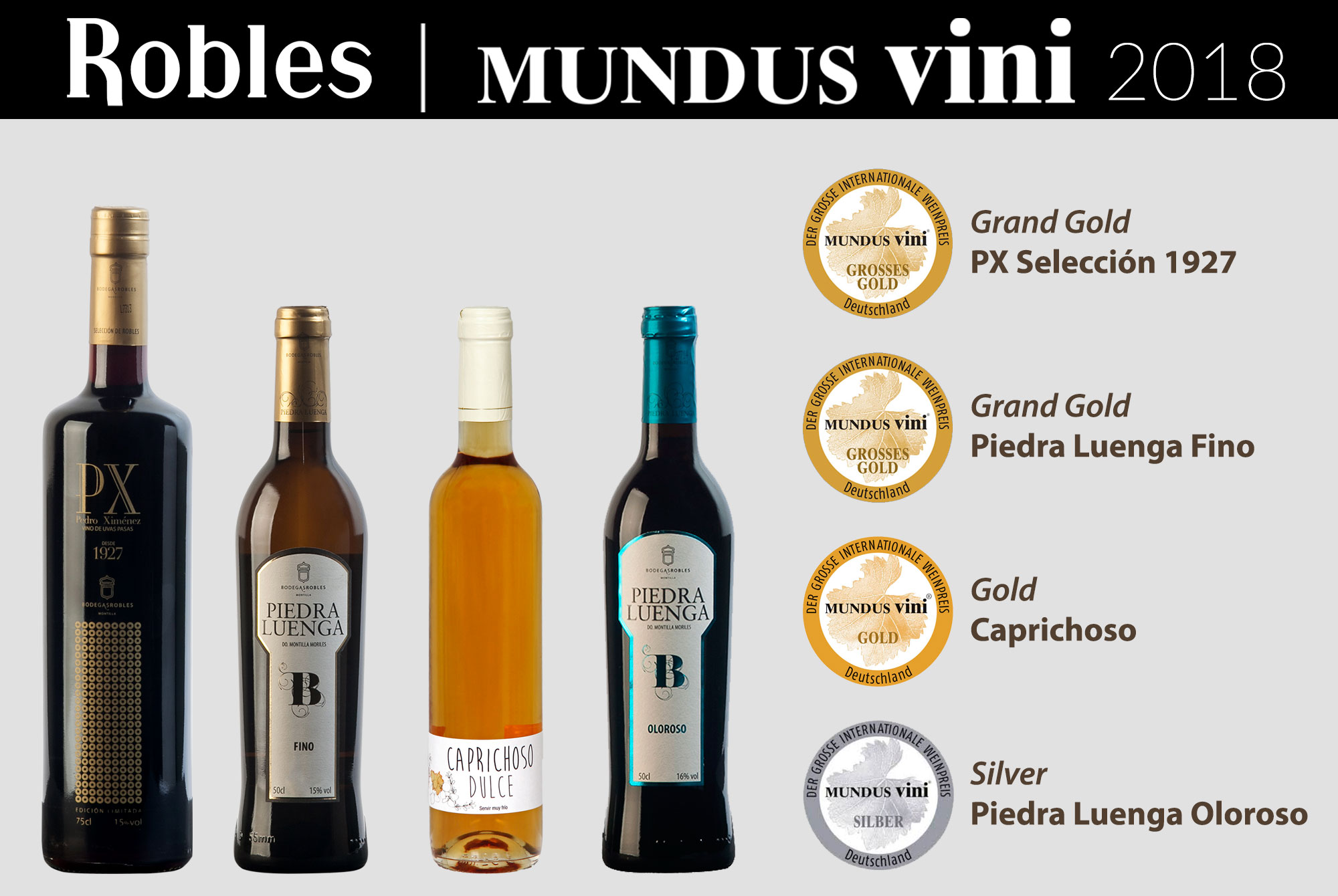 Bodegas Robles awarded in Mundus Vini, Germany