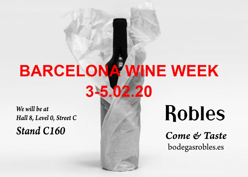 Bodegas Robles confirma su asistencia a la primera edición de la Barcelona Wine Week