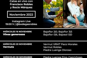Catas Instagram Live #Roblesendirecto: Programa de noviembre