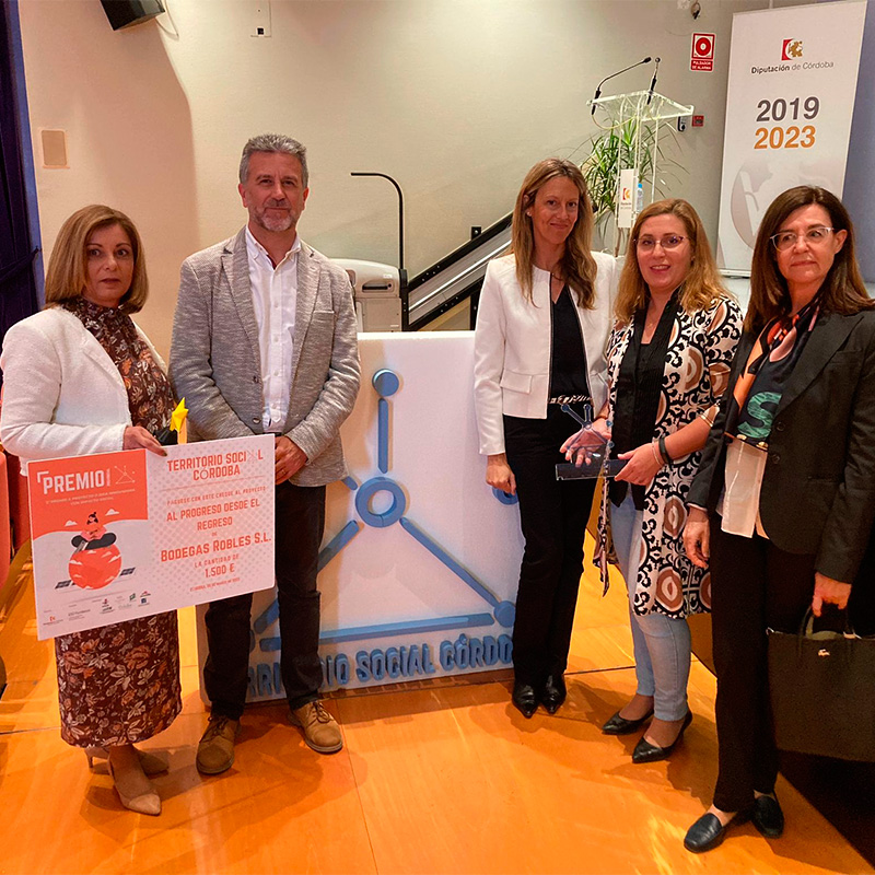 Bodegas Robles galardonada en los Premios Territorio Social Córdoba